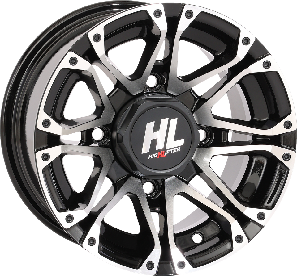 Wheel - HL3 - Front/Rear - Gloss Black w/Machined - 12x7 - 4/137 - 4+3 (+10 mm)
