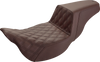 Step-Up Seat - Extended Reach - Front Lattice Stitch - Brown - FL 08-23 - Lutzka's Garage