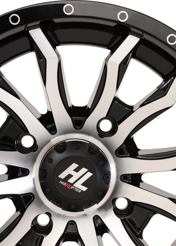 Wheel - HL21 - Front/Rear - Gloss Black w/Machined - 14x7 - 4/156 - 4+3 (+10 mm)
