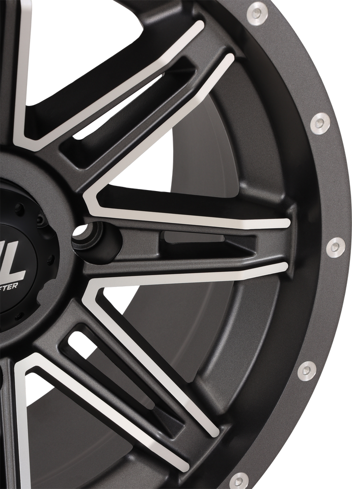 Wheel - HL22 - Front/Rear - Gloss Black w/Machined - 14x7 - 4/156 - 4+3 (+10 mm)