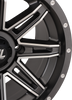 Wheel - HL22 - Front/Rear - Gloss Black w/Machined - 14x7 - 4/137 - 4+3 (+10 mm)