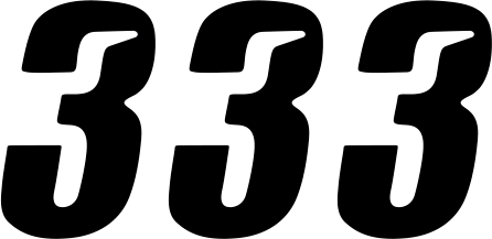 Slash Number Plate - #3 - Black - 7" - Lutzka's Garage