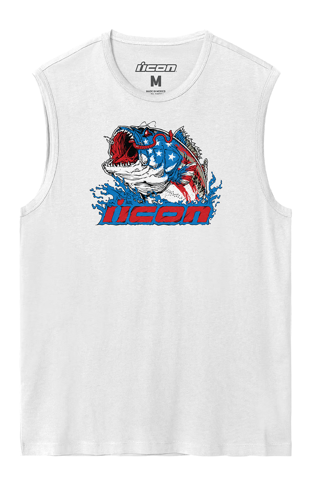 American Basstard™ Tank Top - White - XL - Lutzka's Garage