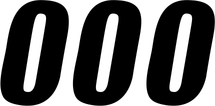 SX Plate Number - #0 - Black - 6" - Lutzka's Garage