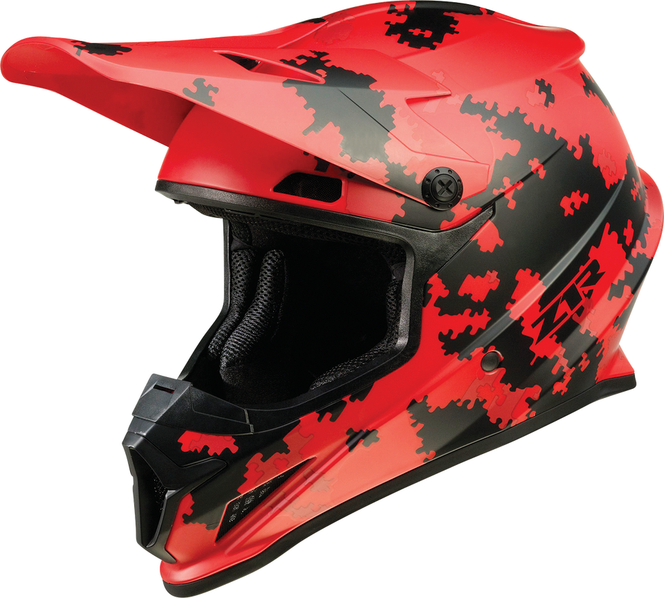 Rise Helmet - Digi Camo - Red - Small - Lutzka's Garage