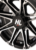Wheel - HL3 - Front/Rear - Gloss Black w/Machined - 14x7 - 4/156 - 4+3 (+5 mm)