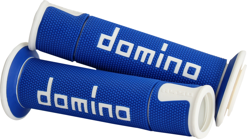 Grips - Domino - A450 - Blue/White - Lutzka's Garage