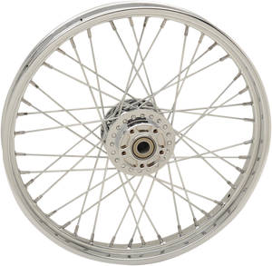 Wheel - Laced - 40 Spoke - Front - Chrome - 21x2.15 - 12-17 FXD - Lutzka's Garage