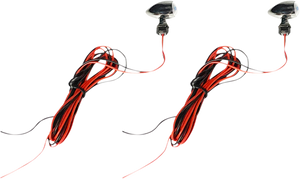 Micro Turn Signals - Red -Chrome