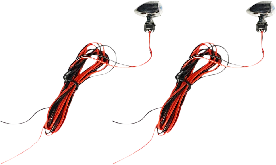 Micro Turn Signals - Red -Chrome