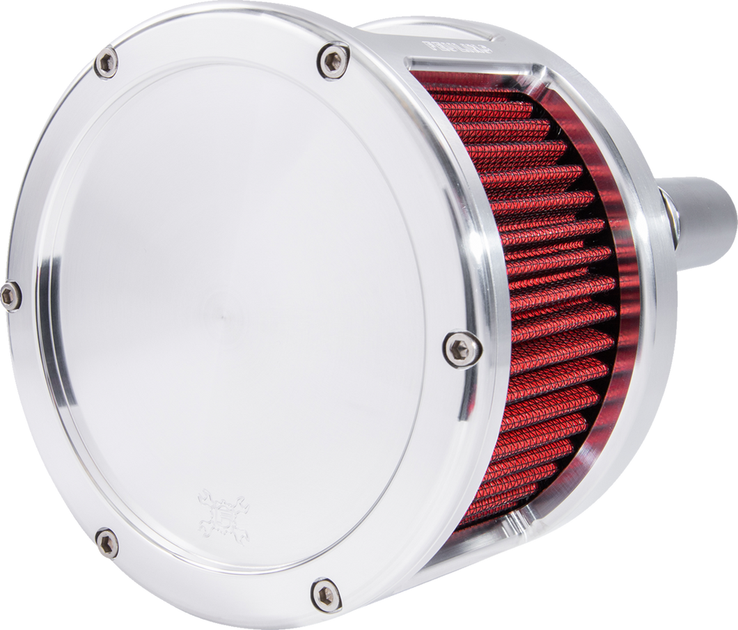Air Cleaner - BA Race Series - Raw - Solid Cover - Red - M8 - Lutzka's Garage