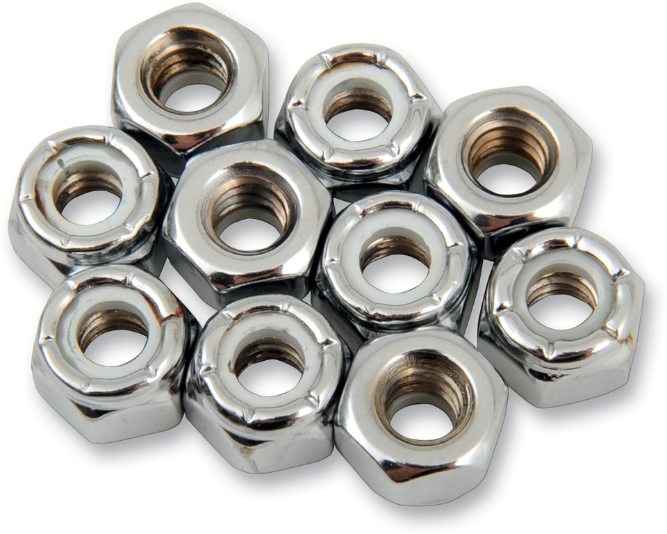 1/4-20 Chrome Nylon Nut