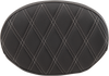 Oval Sissy Bar Pad - Double Diamond - SIlver Stitch - FL 99-22