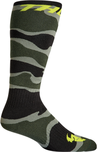 MX Camo Socks - Camo Green/Acid - Size 6-9 - Lutzka's Garage