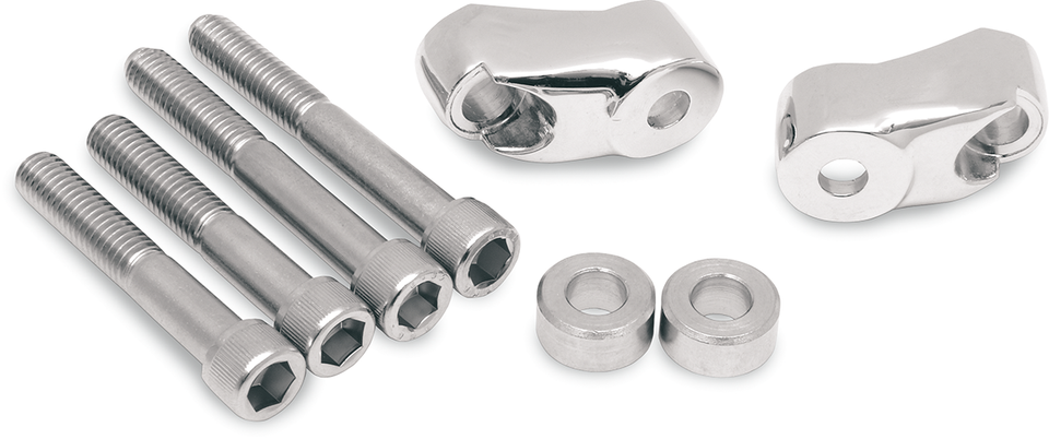 Turn Signal Mount Kit - 39/49 mm - Chrome - Lutzka's Garage