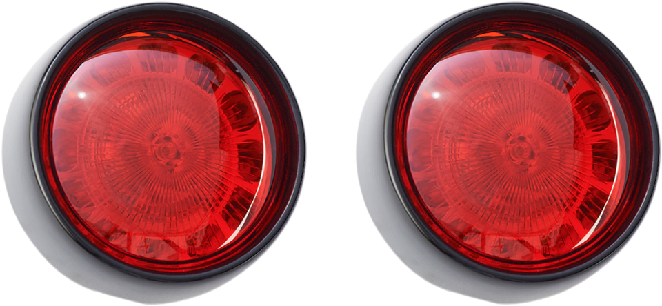Bullet Turn Signal - 1156 - Gloss Black - Red Lens - Lutzka's Garage