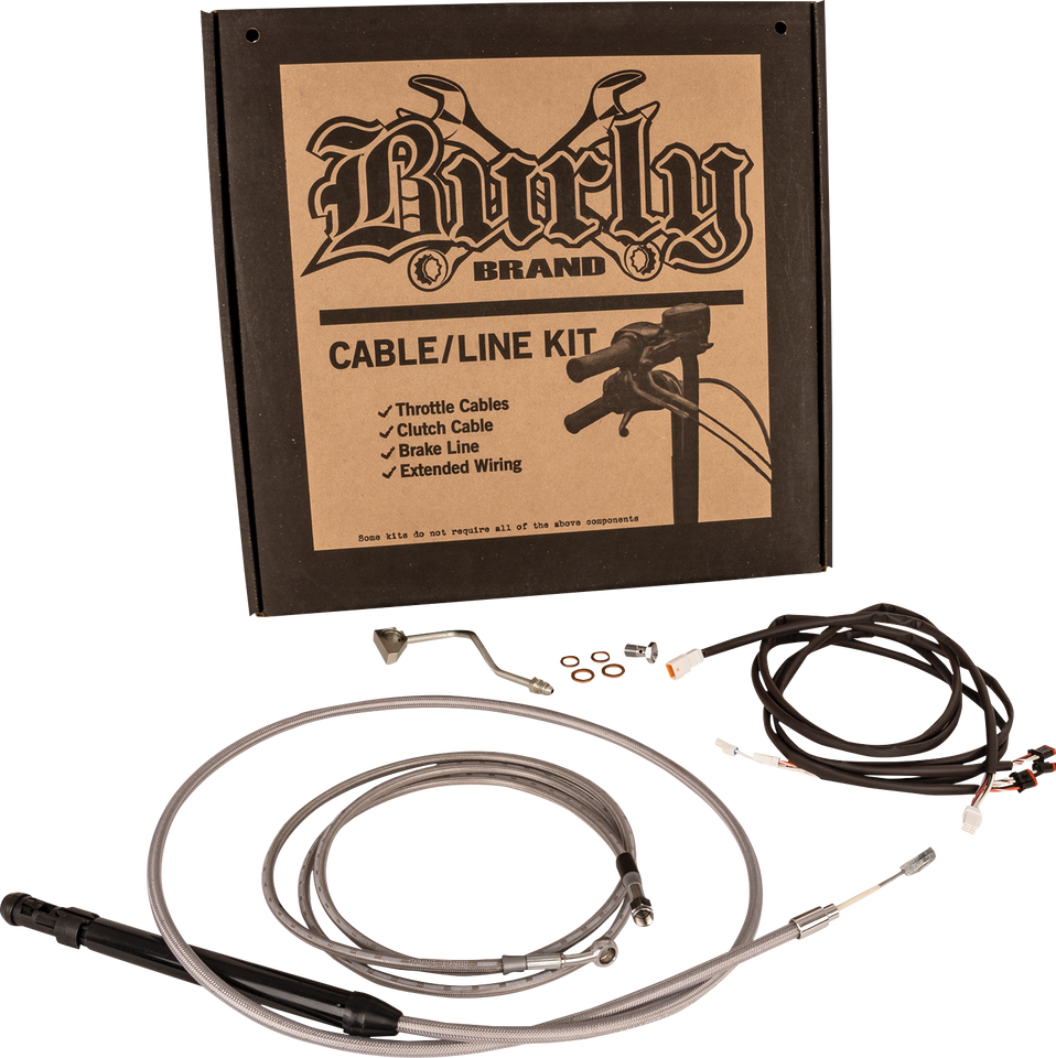 Control Kit - Gorilla Ape Hanger - 16" - Stainless Steel - Lutzka's Garage