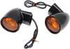 Rear Bullet Turn Signal Lights FLT - Black - Lutzka's Garage