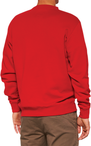 Icon Long-Sleeve Fleece Sweatshirt - Red - Small - Lutzka's Garage