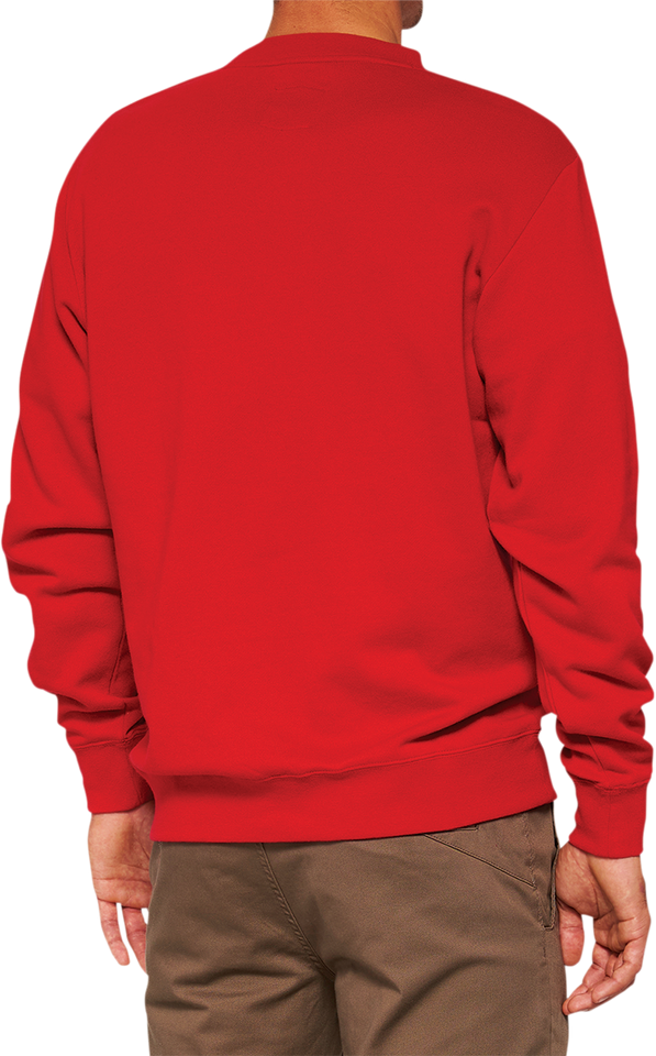 Icon Long-Sleeve Fleece Sweatshirt - Red - Small - Lutzka's Garage