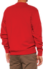 Icon Long-Sleeve Fleece Sweatshirt - Red - Small - Lutzka's Garage