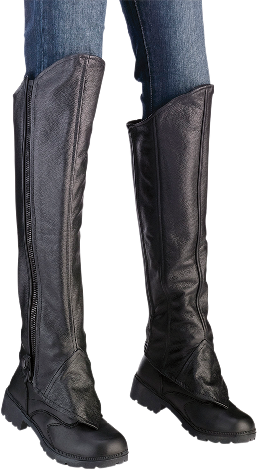 Womens Half Chaps - Black - XXS/XS - Lutzka's Garage