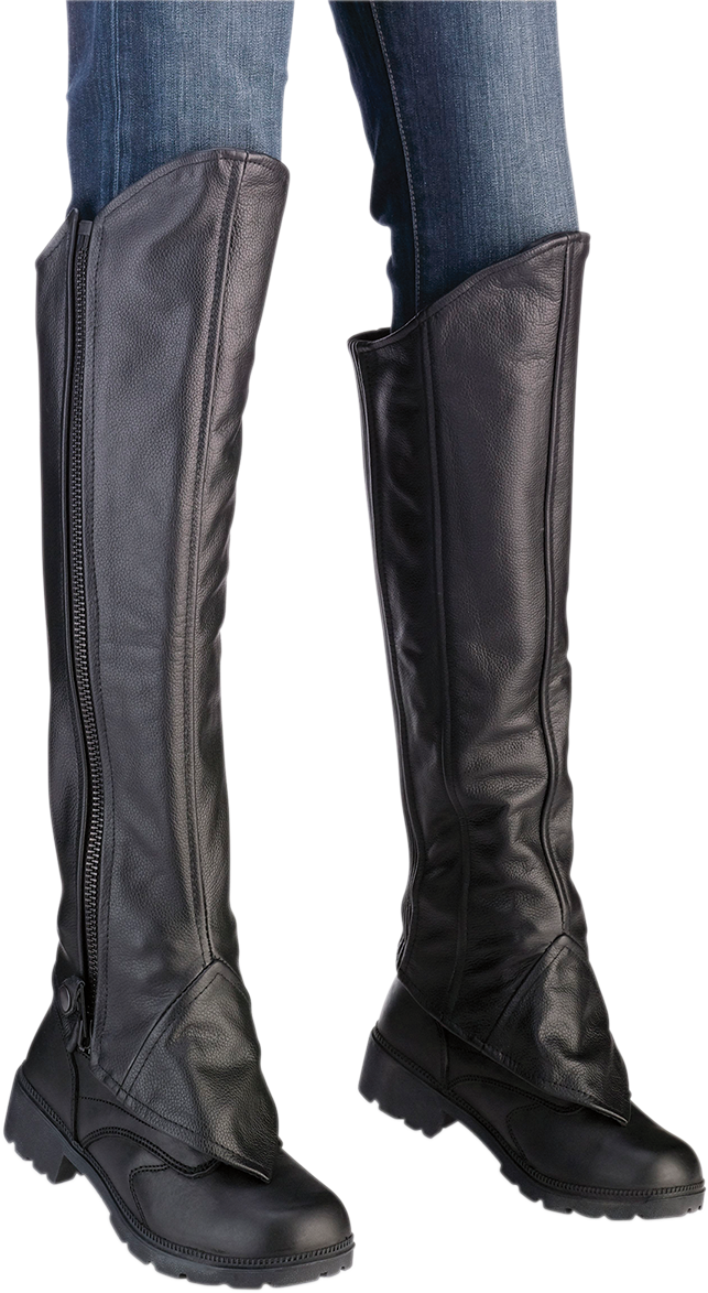 Womens Half Chaps - Black - XXS/XS - Lutzka's Garage