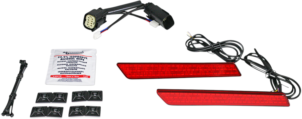 Saddlebag Latch Lights - SS8 - Red - Lutzka's Garage