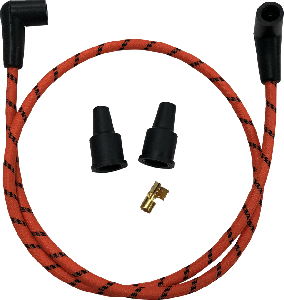 Plug Wires - Braided - Orange/Black - Lutzka's Garage