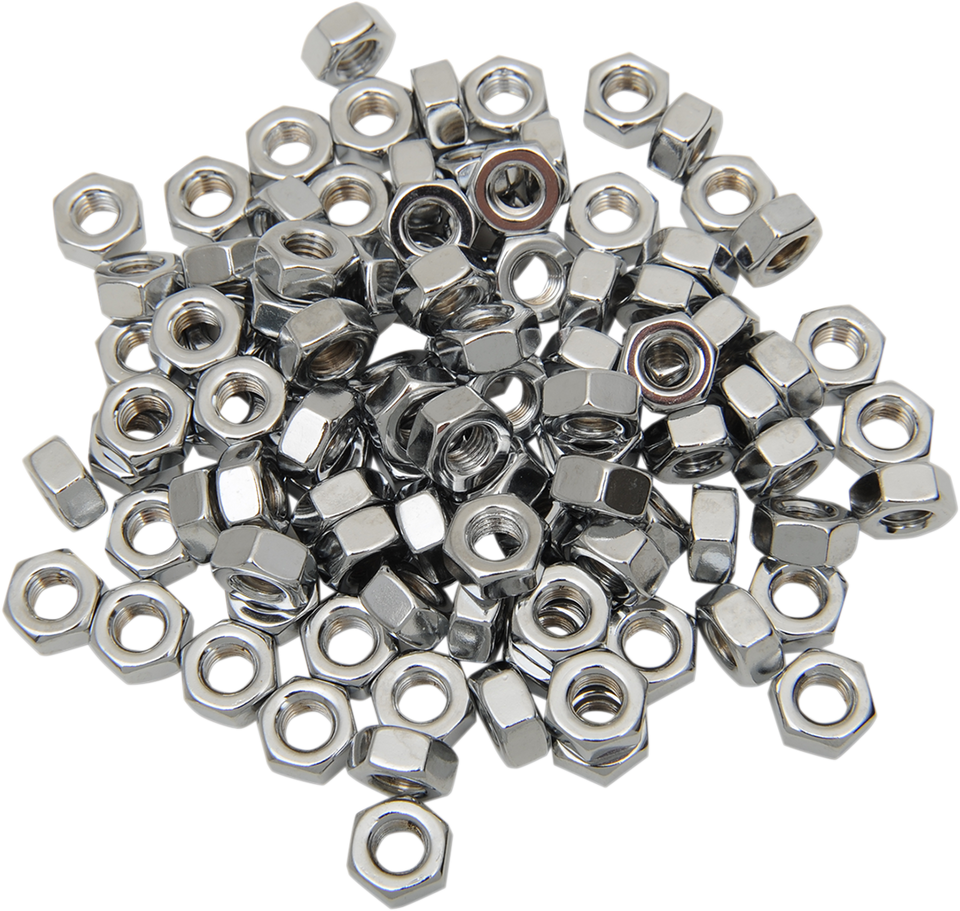 1/4"-28 Chrome Hex Nut