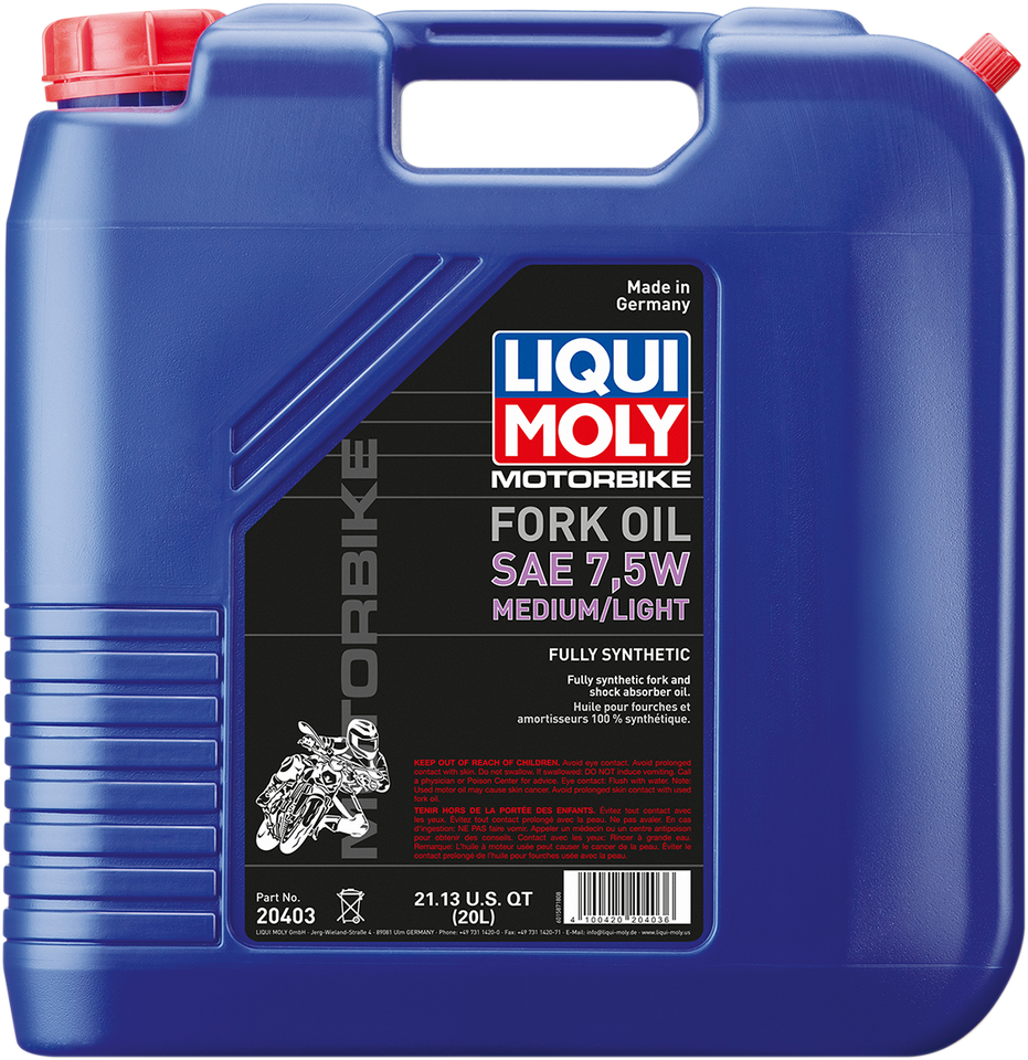 Lite/Medium Fork Oil 7.5wt - 20 L - Lutzka's Garage