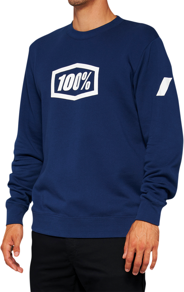 Icon Long-Sleeve Fleece Sweatshirt - Navy - Small - Lutzka's Garage