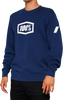 Icon Long-Sleeve Fleece Sweatshirt - Navy - Small - Lutzka's Garage