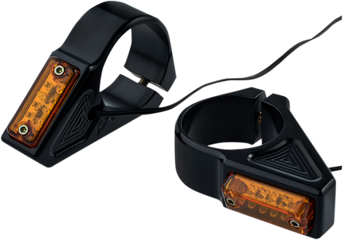 LED Turn Signals - 49 mm - Black - Lutzka's Garage