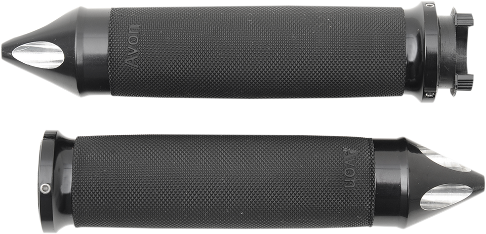 Grips - Custom - Spike End - Touring - Black - Lutzka's Garage