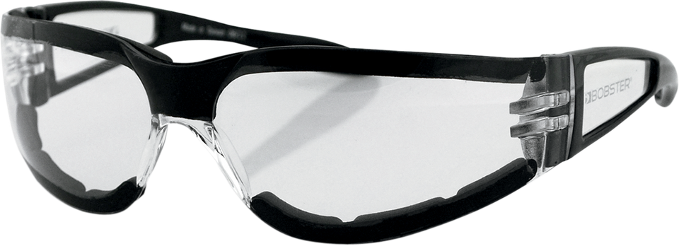 Shield II Sunglasses - Gloss Black - Clear - Lutzka's Garage