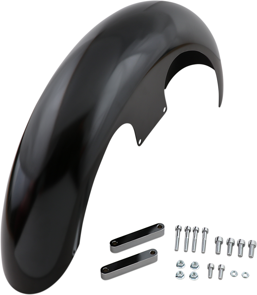 Slicer Front Fender - Black - Steel - 21" - Lutzka's Garage