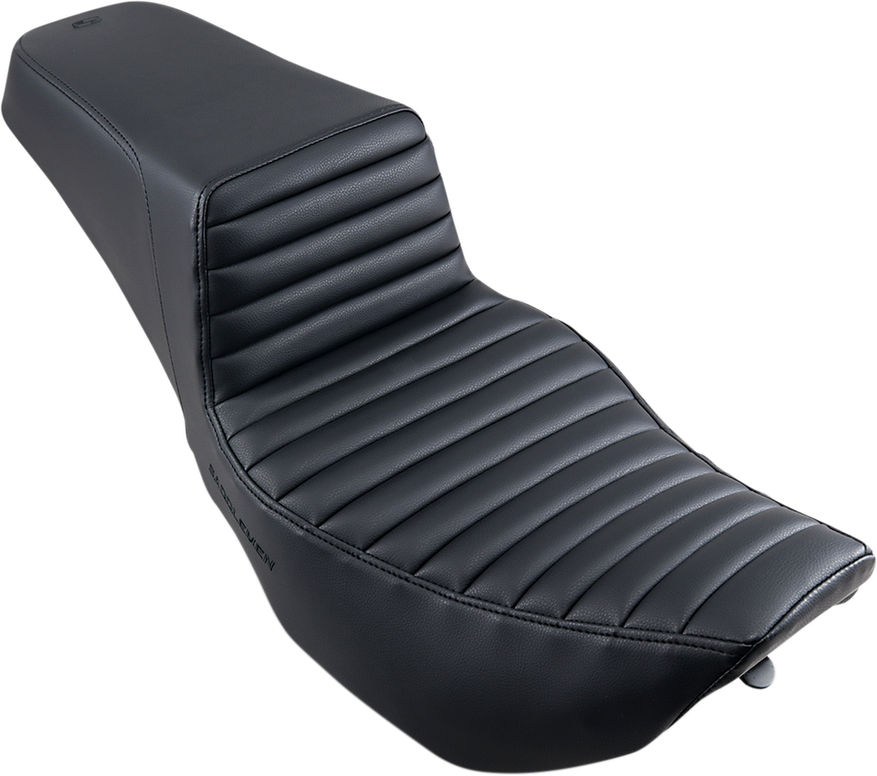 Step Up Seat - Tuck and Roll - Black - FLHR/FLHX - Lutzka's Garage