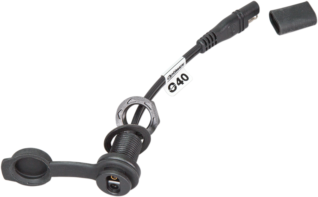 Weatherproof SAE Thin Panel Mount Socket O-40 - Short