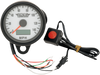 2.4" MPH Programmable Mini Electronic Speedometer with Odometer/Tripmeter - Matte Black - White Face - Lutzka's Garage