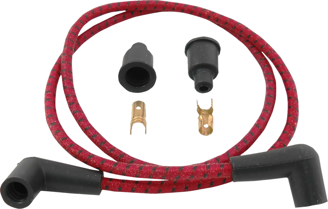 Plug Wires - Braided - Red/Black - Lutzka's Garage