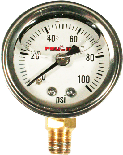Oil Pressure Gauge - Bottom Port - White Face - Lutzka's Garage