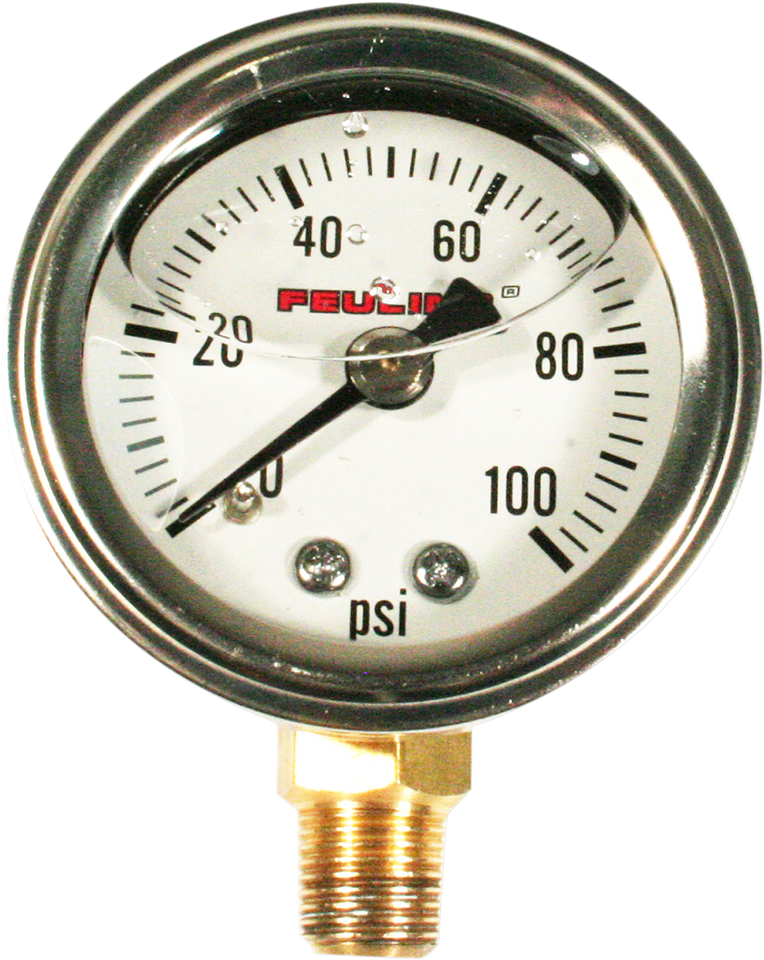 Oil Pressure Gauge - Bottom Port - White Face - Lutzka's Garage