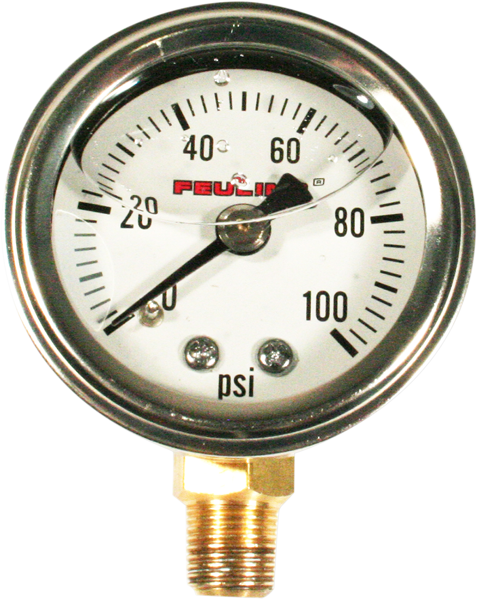 Oil Pressure Gauge - Bottom Port - White Face - Lutzka's Garage