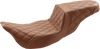 Step Up Seat - Lattice Stitched - Brown -  FLH - Lutzka's Garage