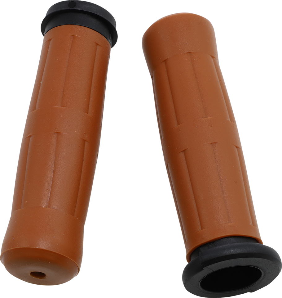 Grips - Old School - Throttle-By-Wire - Tan - Lutzka's Garage