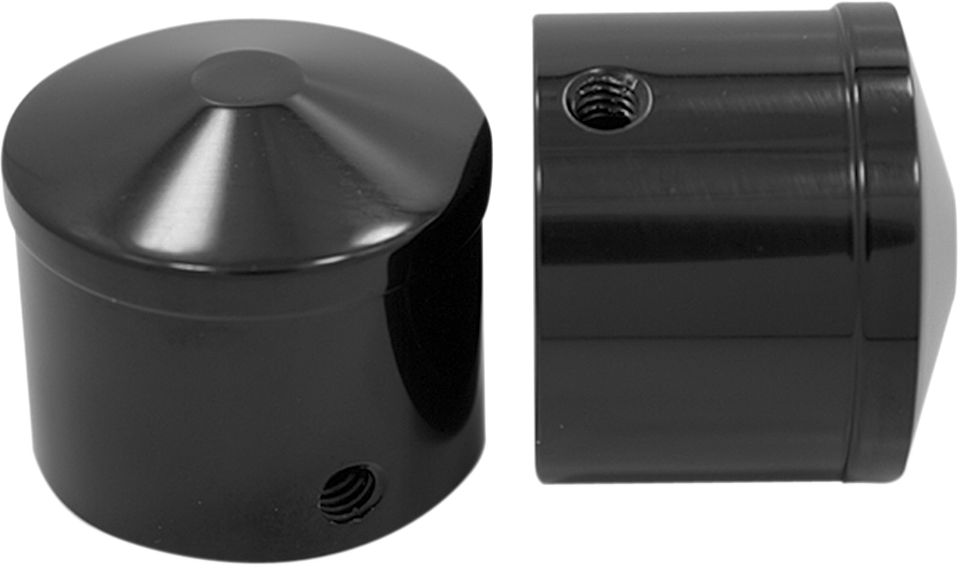 Front Axle Nut Cover - Black - Air Cushion - 1" - Lutzka's Garage