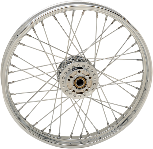 Wheel - Laced - 40 Spoke - Front - Chrome - 21x2.15 - 08+ XL - Lutzka's Garage