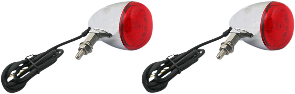 ProBEAM® Universal Turn Signals - Chrome/Red - Lutzka's Garage