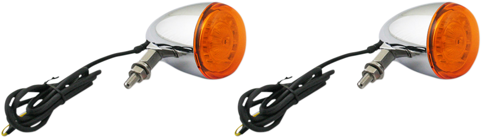 ProBEAM® Universal Turn Signals - Chrome/Amber - Lutzka's Garage